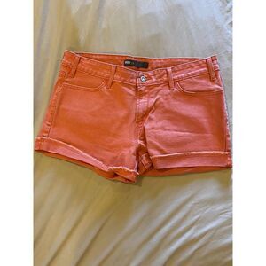 Levi's Women's 3" Jean Shorts Denim Size‎ 14 W32 Medium Wash Cutoff Cuffed
